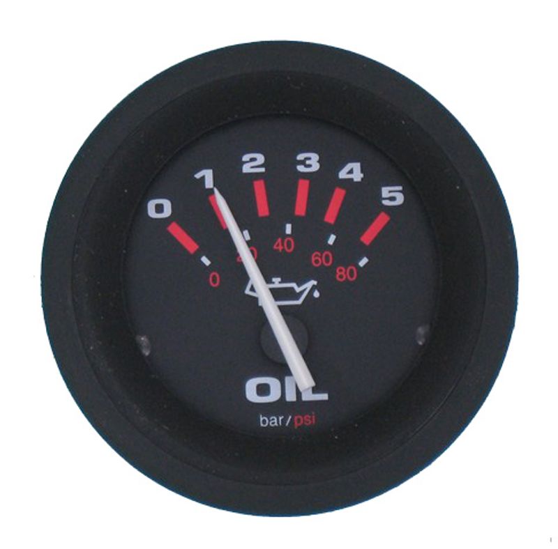 Oljetrykksm?ler, 0-5BAR/0-80PSI, VDO, Veethree Amega 2