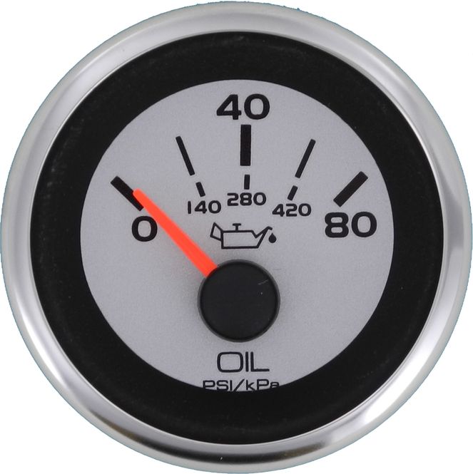 Hovedbilde Oljetrykkm?ler, 0-80PSI/0-420kPa, Veethree Argent ...