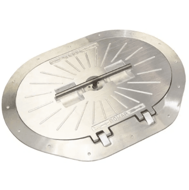 Hovedbilde Bomar D?rkluke i Aluminium, Oval, Hengslet - ...