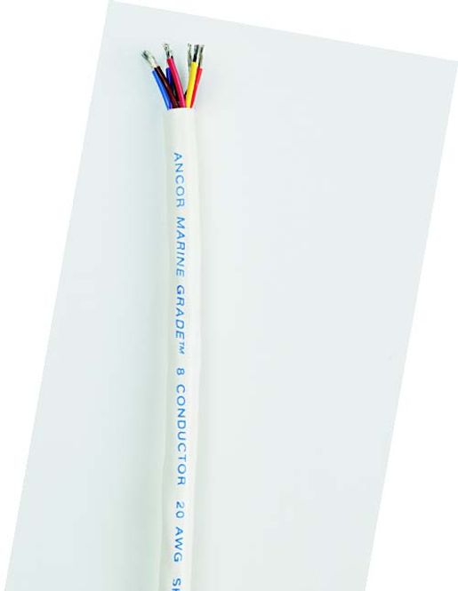 Hovedbilde 8 ledere, rund signal kabel, 8 x 0.5mm2 - 100 fot