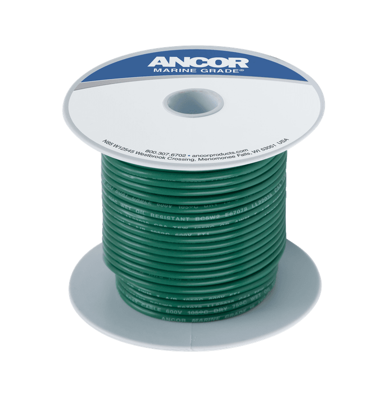 Fortinnet Marine Gradert Kobberkabel p? 2mm?, Gr?nn - 5.5m