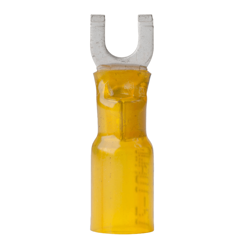 Gaffelkabelsko, Krympeplast, 3-5mm2 (12-10AWG) - 25stk