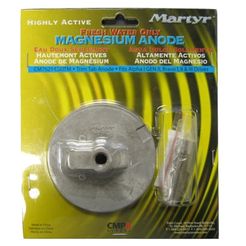Merc trimfinne anode med bolt,  Magnesium 762145