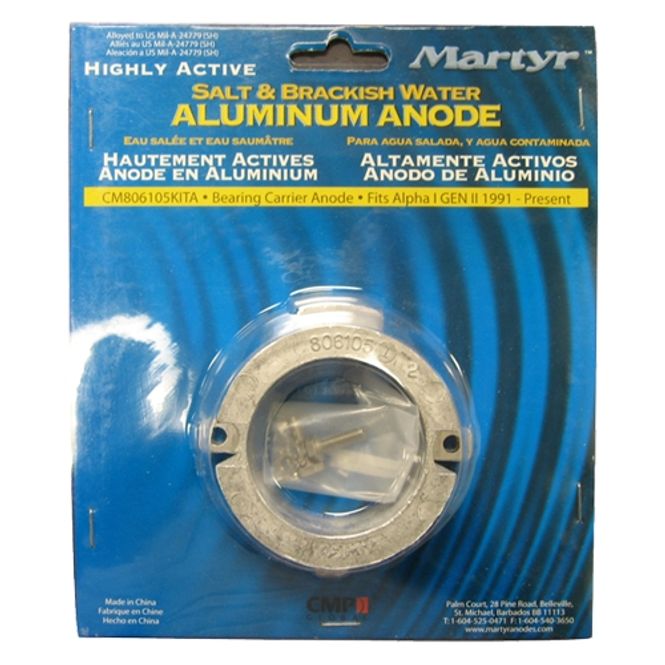 Hovedbilde Merc bearing carrier anode, bliste, Alu 806105
