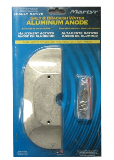 Hovedbilde Kavitasjonsplate anode med bolt, Alu 821629, ...