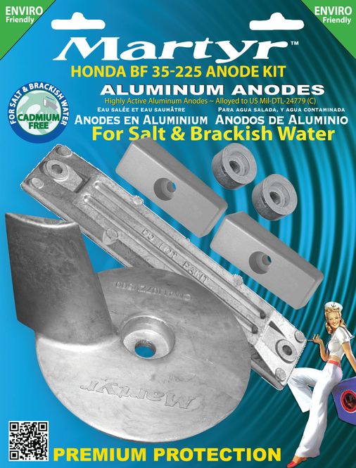 Hovedbilde Anodesett Honda BF35-50, Alu