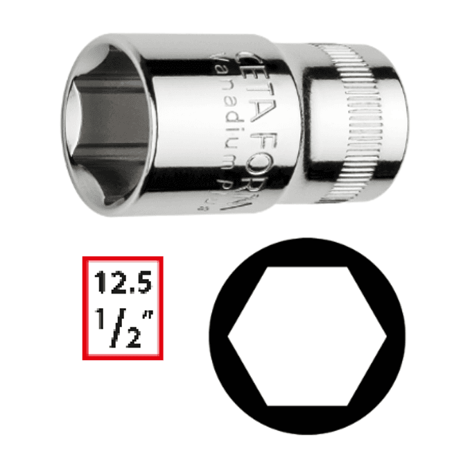 Hovedbilde 1/2'' Pipe, 9 mm, 6-kant