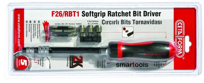 Hovedbilde Bitssett med skrutrekker, 14 deler