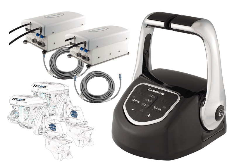 Glendinning Genesys Kit, 2 Innenbordsmotor, Svart-Trim-12V