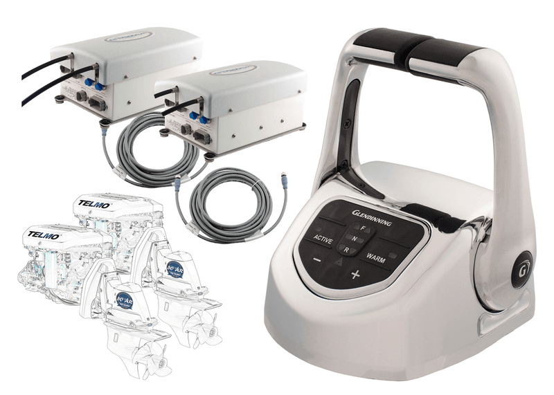 Glendinning Genesys Kit, 2 Innenbordsmotorer, Krom-Std-12V